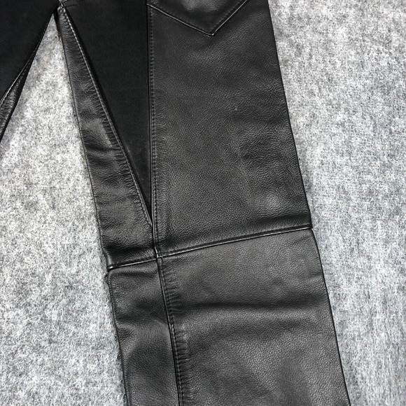 Harley-Davidson Chaps Womens XS Black Leather Motorcycle Riding Zip 98480-98VW - Picture 7 of 16